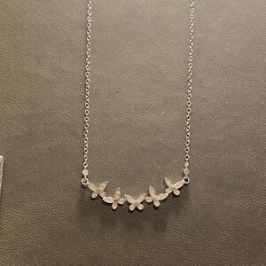 Moissanite & Silver Butterfly Necklace